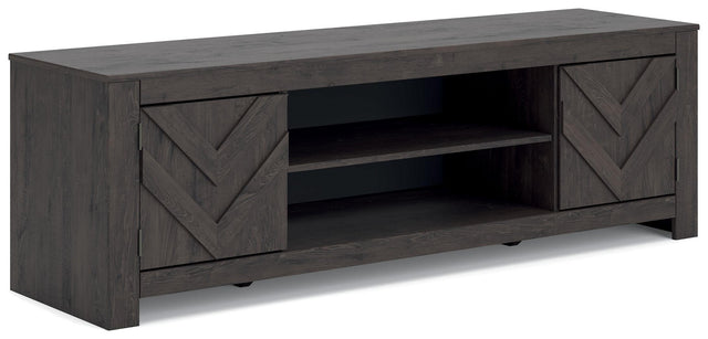 Ashley Cayboni LG TV Stand w/Fireplace Option - Black