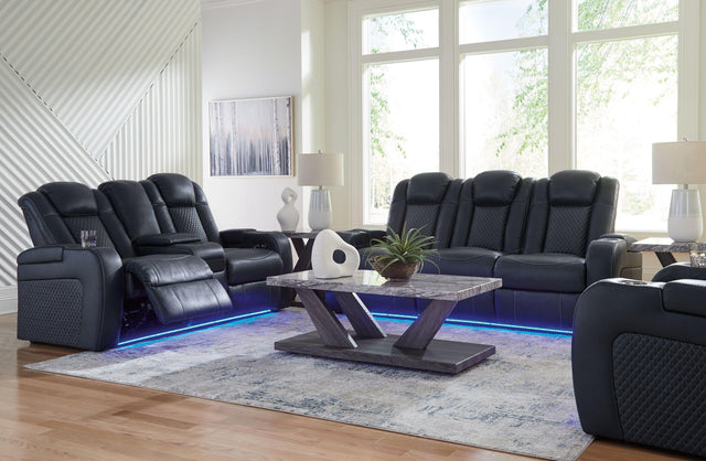 Ashley Fyne-dyme - Sapphire - 3 Pc. - Power Reclining Sofa, Power Reclining Loveseat, Power Recliner