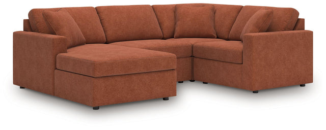 Ashley Modmax - Spice - 4-Piece Sectional With Laf Corner Chaise, With Raf Corner Chair