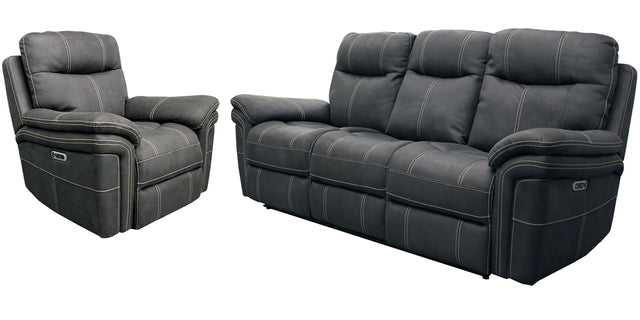 Parker House Mason - Power Reclining Sofa And Recliner - Charcoal