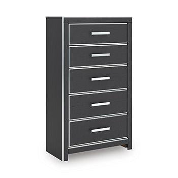 Ashley Zuraleus Five Drawer Chest - Black