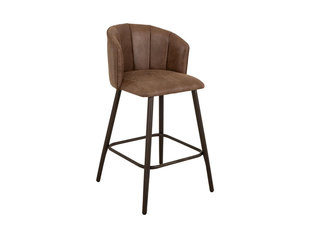 International Furniture Direct Tamesis - 30" Upholstered Barstool - Caramel