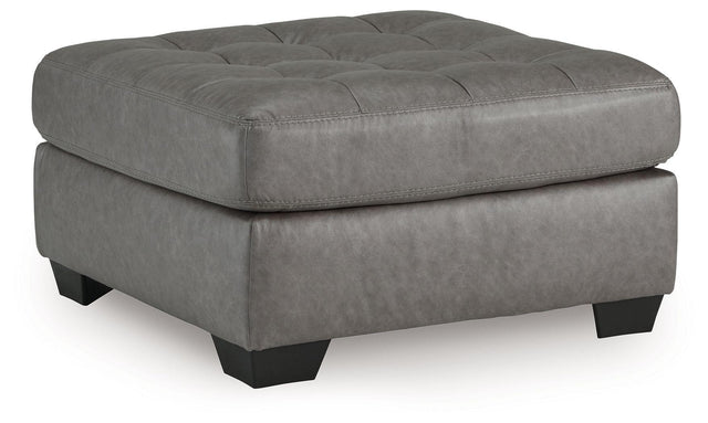 Ashley Clairette Court Oversized Accent Ottoman - Alloy