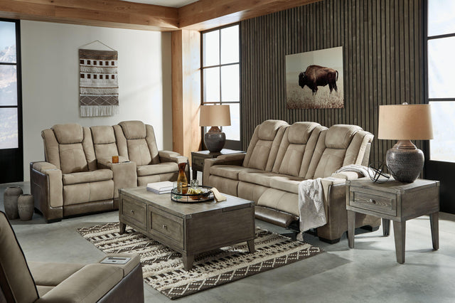 Ashley Next-Gen DuraPella - Sand - 3 Pc. - Power Sofa, Loveseat, Recliner