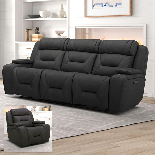 Liberty Furniture Chapman - Sofa & Recliner - Dark Gray