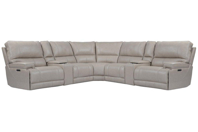 Parker House Whitman - 7 Piece Powered By Freemotion Modular Power Reclining Sectional With Power Adjustable Headrests - Verona Linen