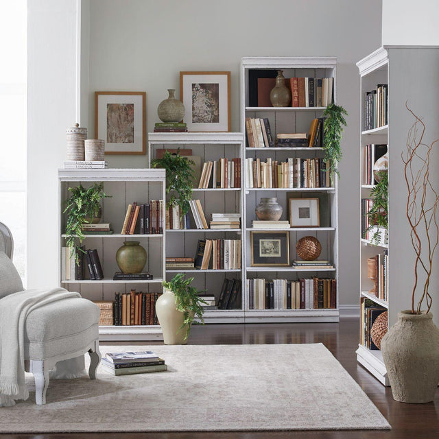 Liberty Furniture Magnolia Manor - Stepped Bookcase Wall - White