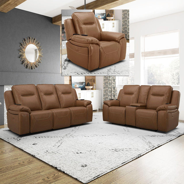 Liberty Furniture Callihan - Sofa With Loveseat & Recliner - Brown