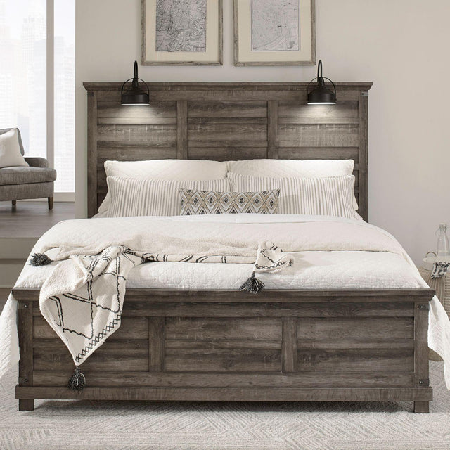 Liberty Furniture Lakeside Haven - King California Panel Bed - Brownstone