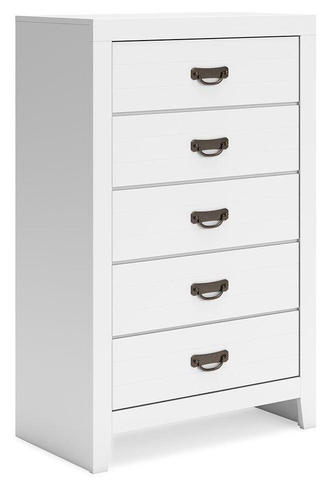 Ashley Binterglen Five Drawer Chest - White