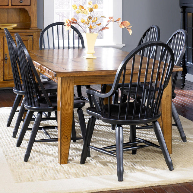 Liberty Furniture Treasures - 7 Piece Dining Room Set - Black