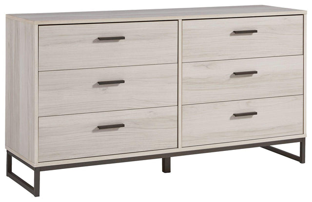 Ashley Socalle Six Drawer Dresser - Light Natural