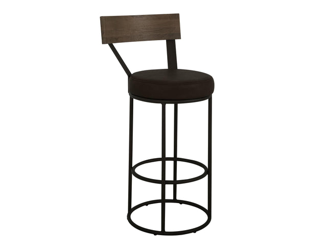 International Furniture Direct Xel-Ha - 30" Upholstered Barstool - Dark Chocolate