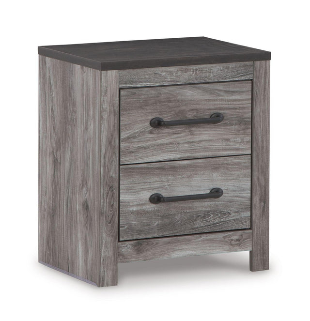 Ashley Bronyan Two Drawer Night Stand - Dark Gray