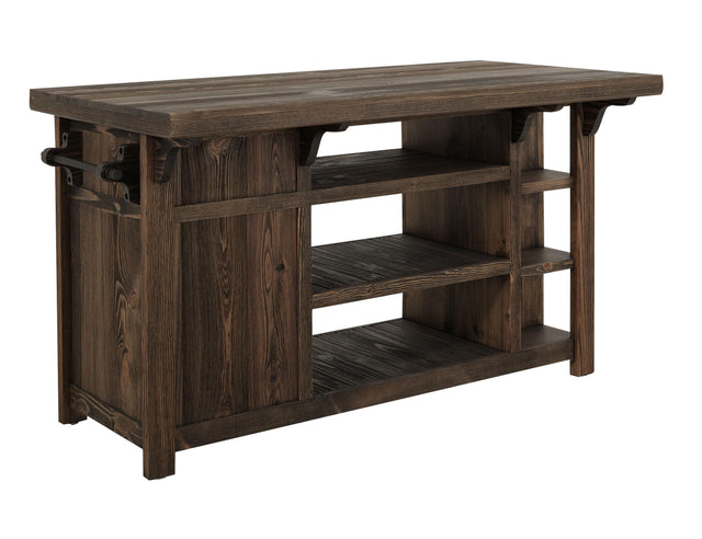 International Furniture Direct Dutton - Kitchen Island - Rookwood Brown