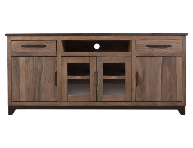 International Furniture Direct Natural Parota - TV Stand - Rich Brown