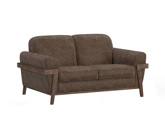 International Furniture Direct Loft Brown - Loveseat - Chocolate Brown