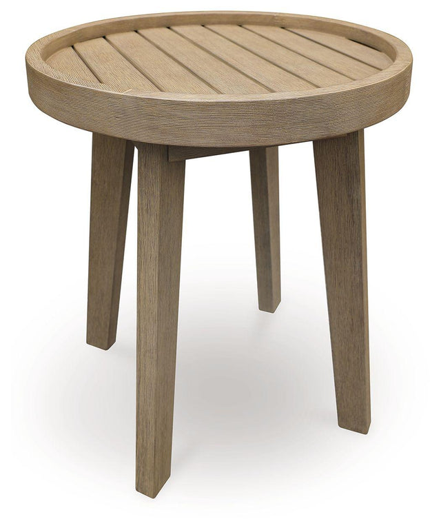 Ashley Marina Sun Round End Table - Beige