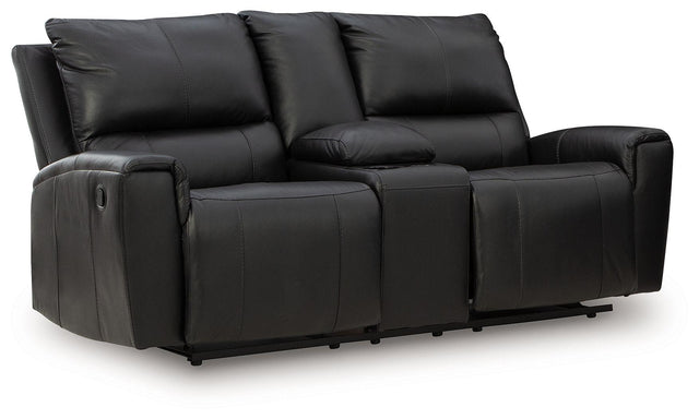 Ashley Glossmore DBL Rec Loveseat w/Console - Black