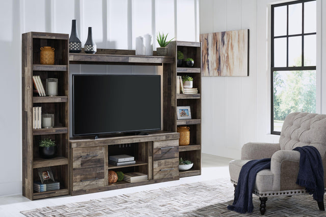 Ashley Derekson - Multi Gray - 4-Piece Entertainment Center