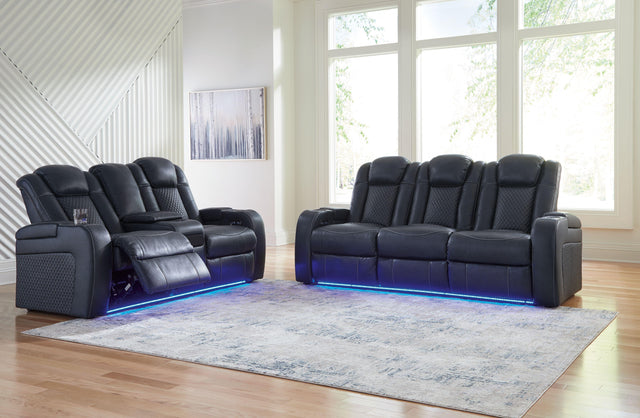 Ashley Fyne-dyme - Sapphire - 2 Pc. - Power Reclining Sofa, Power Reclining Loveseat