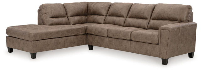 Ashley Navi - Fossil - 2-Piece Sectional Sofa Sleeper With Laf Corner Chaise