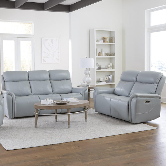 Parker House Cascade - Power Reclining Sofa And Loveseat - Seamist Gray