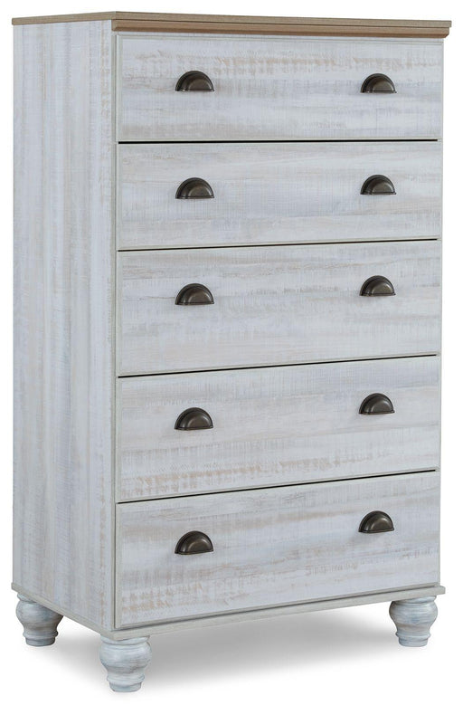Ashley Haven Bay Five Drawer Chest - Two-tone