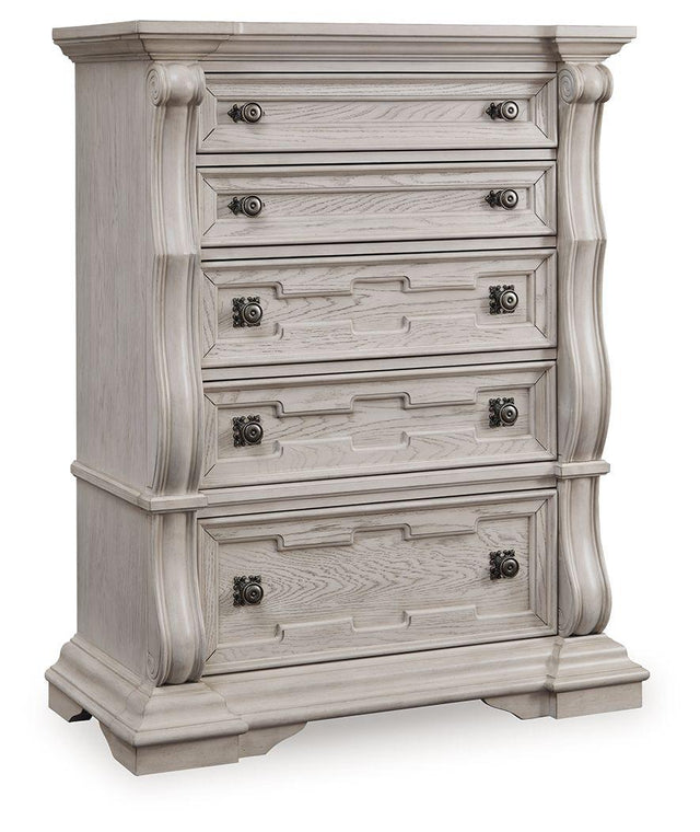 Ashley Bruchandi Five Drawer Chest - Antique White