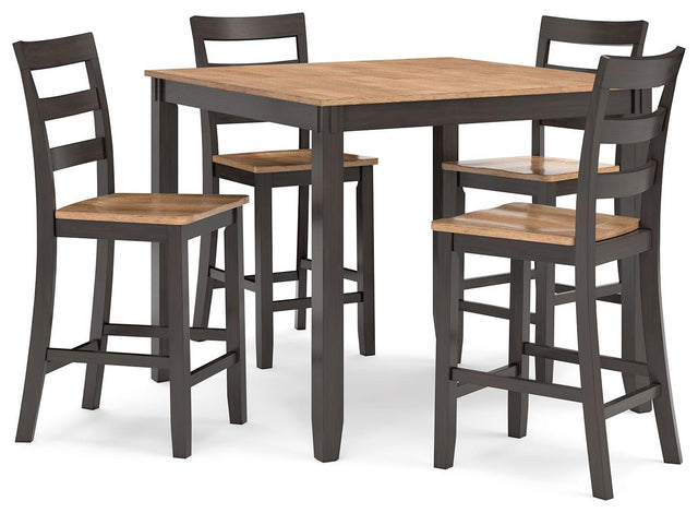Ashley Gesthaven DRM Counter Table Set (5/CN) - Natural/Brown