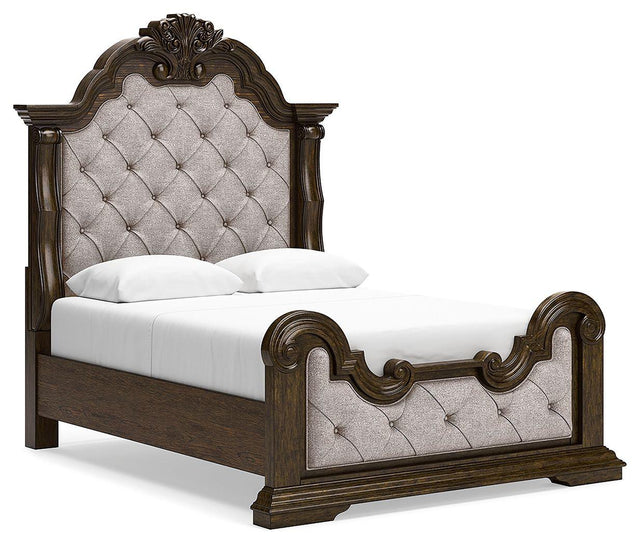 Ashley Maylee - Dark Brown - Queen Upholstered Bed