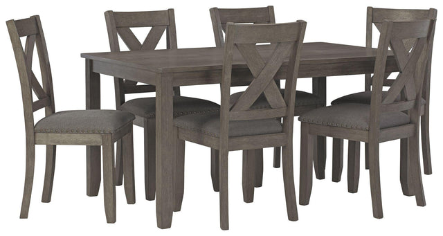 Ashley Caitbrook RECT DRM Table Set (7/CN) - Gray