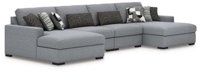Ashley Bealton - Salt and Pepper - 4-Piece Sectional With Double Chaise