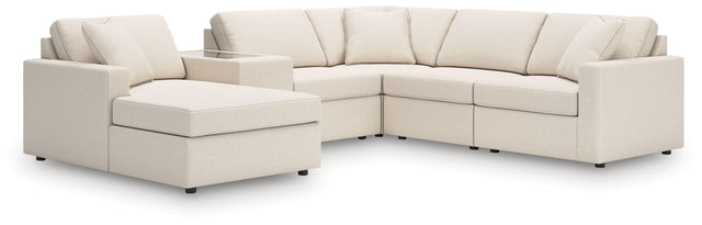 Ashley Modmax - Oyster - 6-Piece Sectional With Laf Corner Chaise, Raf Corner Chair And Storage Console