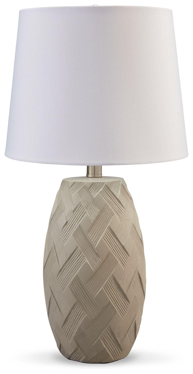 Ashley Tamner Poly Table Lamp (2/CN) - Taupe