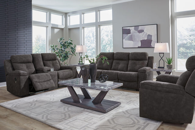 Ashley Brysonview - 3 Pc. - Reclining Sofa, Reclining Loveseat With Console, Recliner - Charcoal