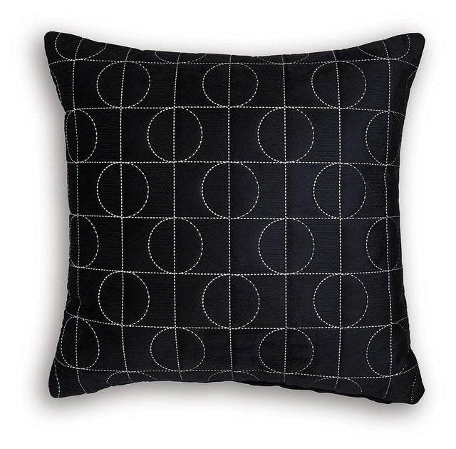 Ashley Kydner Pillow (4/CS) - Black/Silver