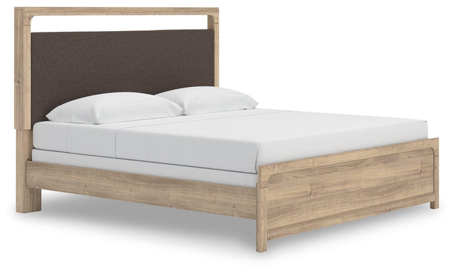 Ashley Kinlanni - King Upholstered Panel Bed - Tan