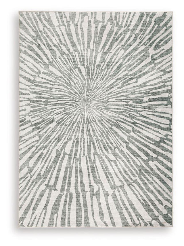 Ashley Verland Washable Medium Rug - Gray/White