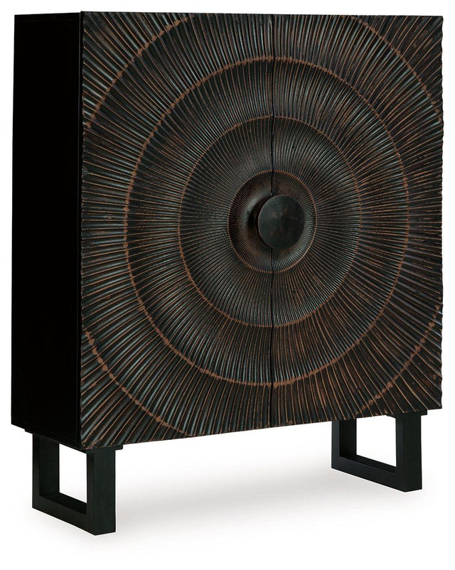 Ashley Fosterman Accent Cabinet - Distressed Black