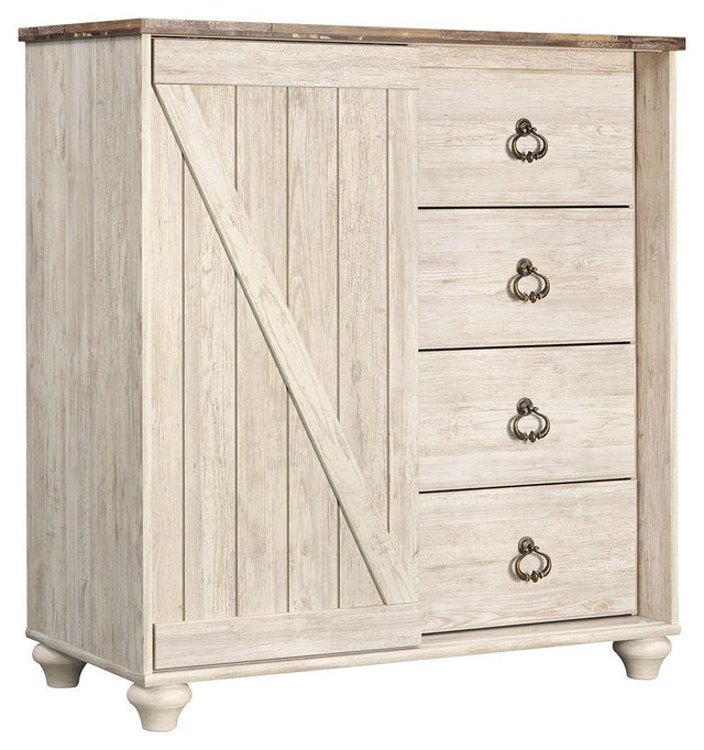 Ashley Willowton Dressing Chest - Whitewash