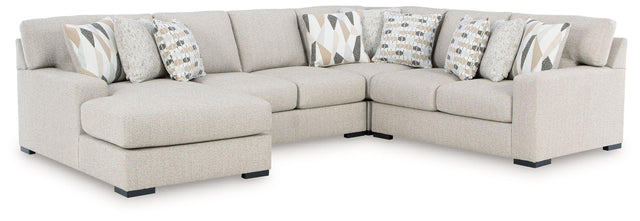 Ashley LaureLGrove - Pebble - 4-Piece Sectional With LAF Corner Chaise
