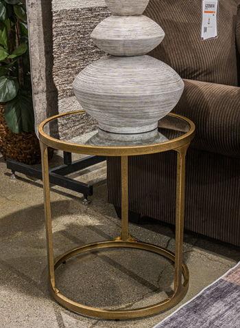 Ashley Korajane Round End Table - Antique Gold
