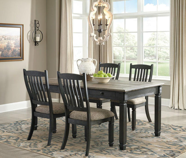 Ashley Tyler Creek - Dark Gray - 5 Pc. - Dining Room Table, 4 Side Chairs