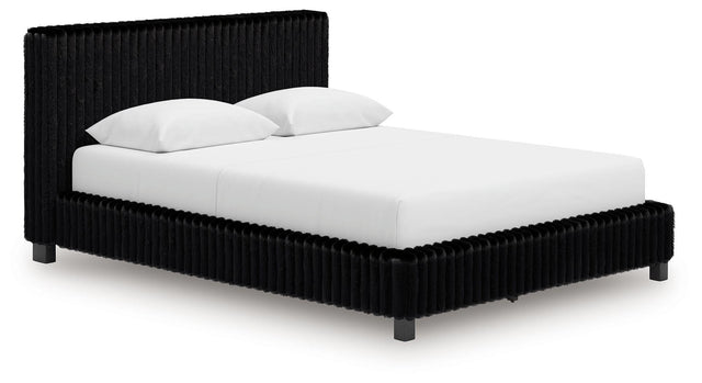 Ashley Zuraleus - Queen Upholstered Bed - Black