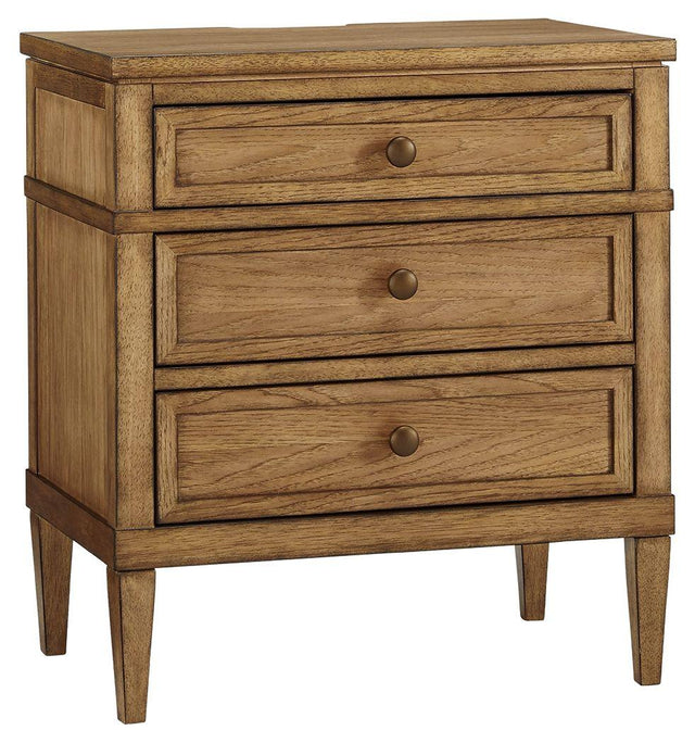 Ashley Sharlance Three Drawer Night Stand - Brown