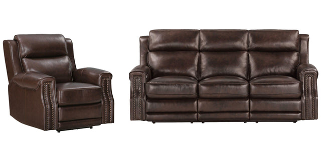Parker House Hensley - Power Reclining Sofa And Recliner - Smooth Espresso