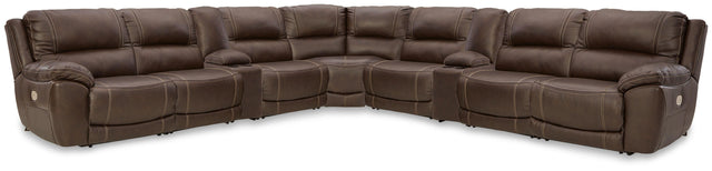 Ashley Dunleith - 9-Piece Power Reclining Sectional - Chocolate