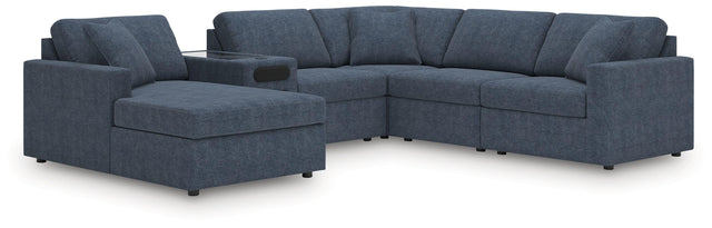 Ashley Modmax - Ink - 6-Piece Sectional With Audio System, Laf Corner Chaise And RAF Corner Chair