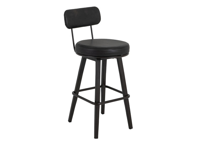 International Furniture Direct Eclipse - 24" Upholstered Barstool - Licorice